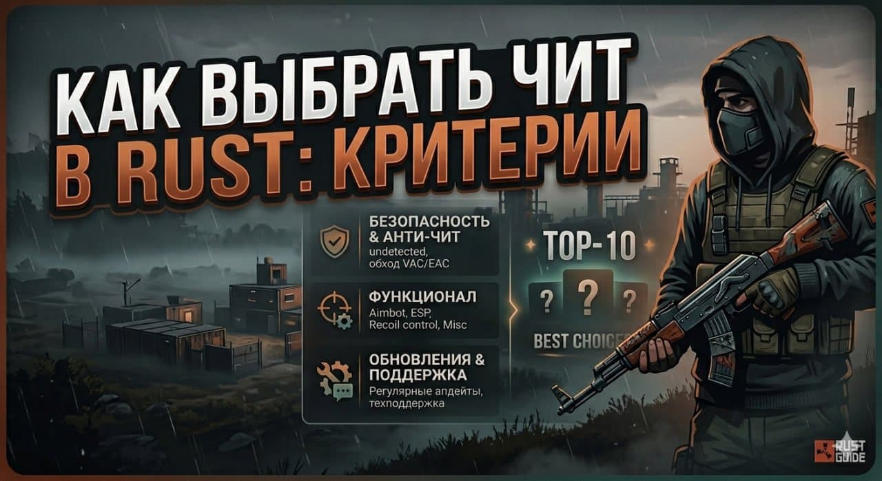 По каким критериям лучше всего подобрать чит на игру Rust ?